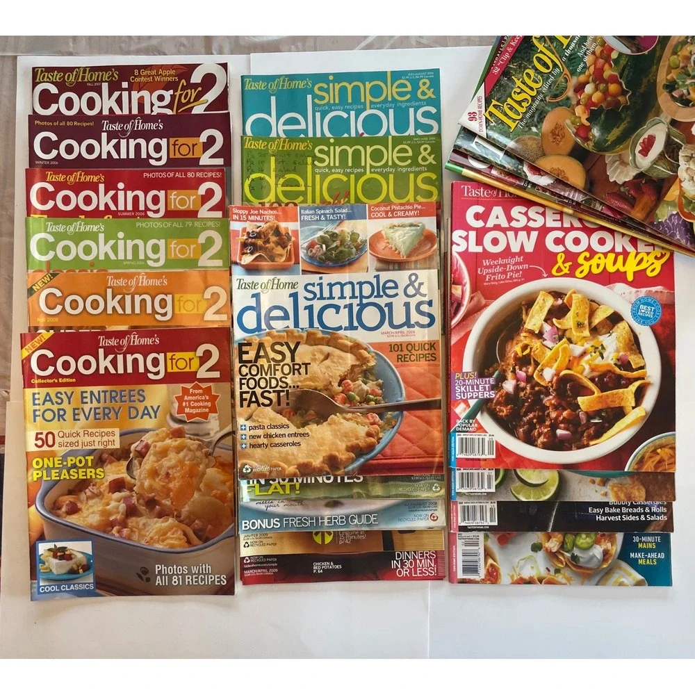 Taste of Home Cooking Magazine Lot Simple Slow Cooker Recipes 20 Issues